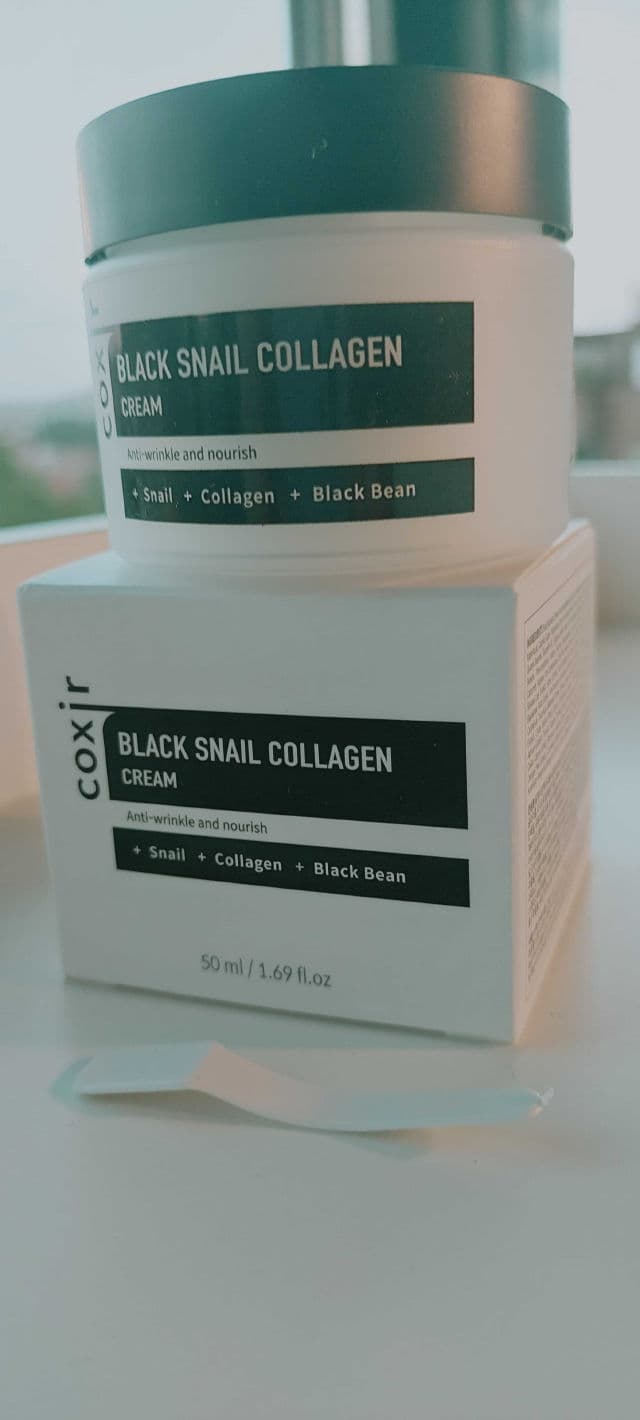 Coxir Black Snail Collagen Cream review photo by Ikkikorea