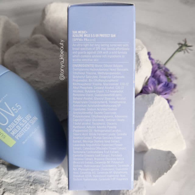 SUR.MEDIC Azulene Mild 5.5 UV Protect Sun SPF50+ PA++++ review photo by TanyaKbeauty