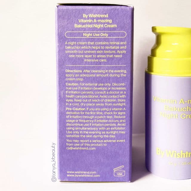 By WISHTREND Vitamin A-mazing Bakuchiol Night Cream review photo by TanyaKbeauty