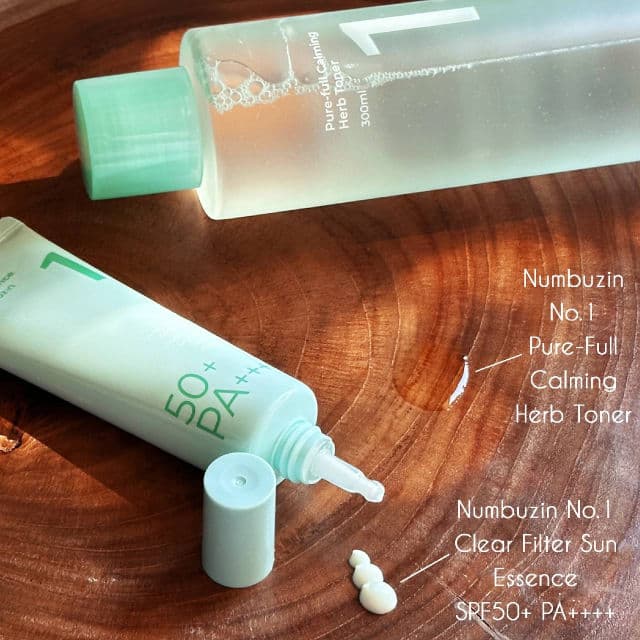 numbuzin No.1 Pure-Full Calming Water Sunscreen SPF50+ PA++++  review photo by TanyaKbeauty