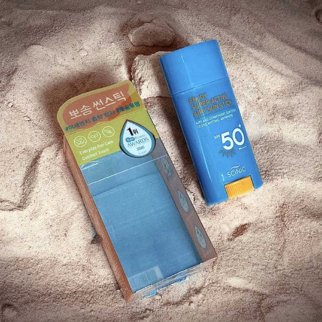 SCINIC Enjoy Super Active Airy Sun Stick 15g review photo by TanyaKbeauty