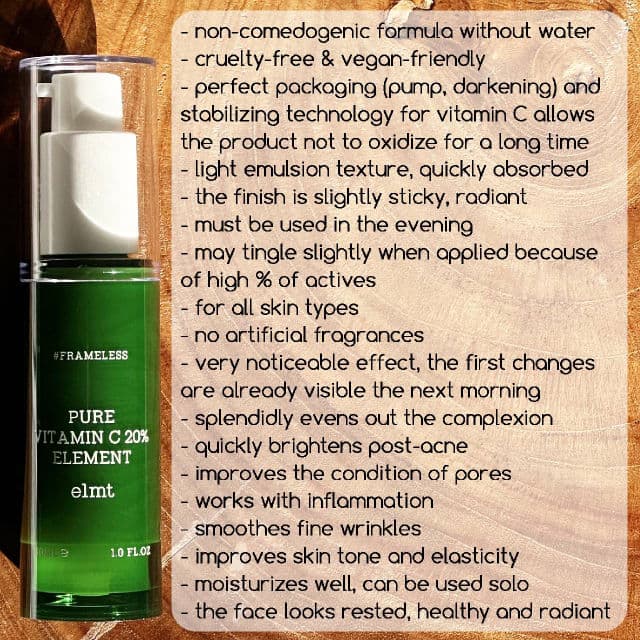 Frameless Pure Vitamin C 20% Element product review