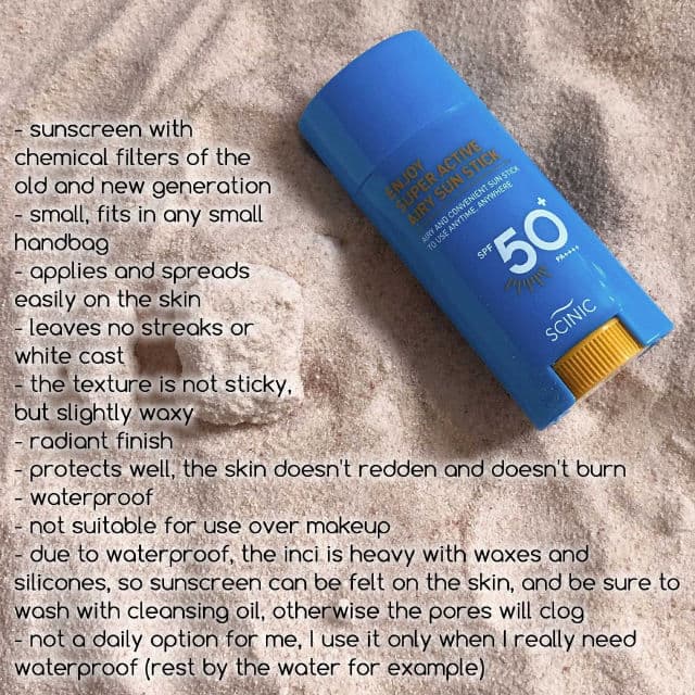 SCINIC Enjoy Super Active Airy Sun Stick 15g review photo by TanyaKbeauty