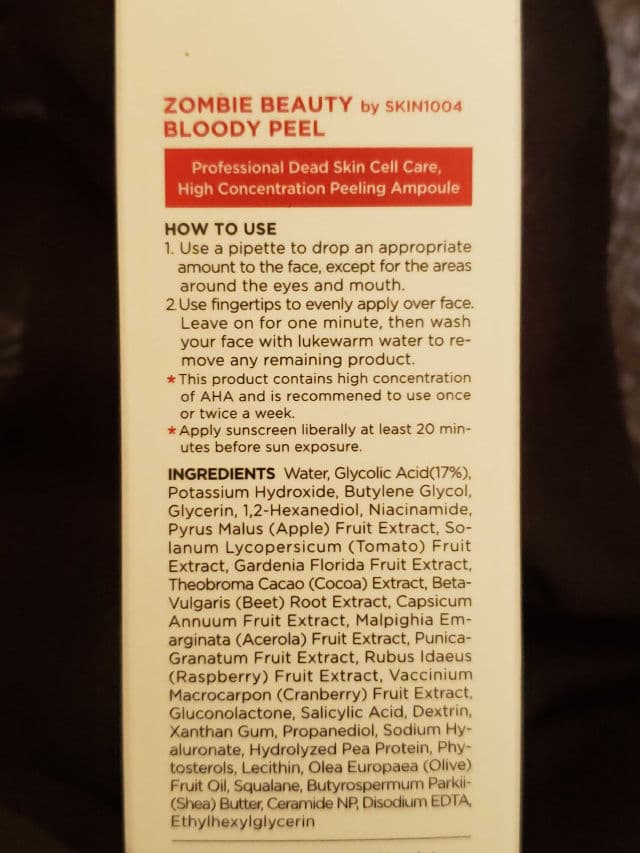 SKIN1004 ZOMBIE BEAUTY by SKIN1004 Bloody Peel review photo by lynncochran71