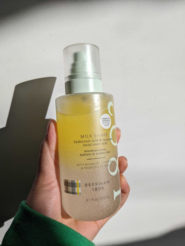 Beekman 1802 Milk Shake Hyaluronic Acid & Squalane Facial Toner Mist review photo by skinandletters