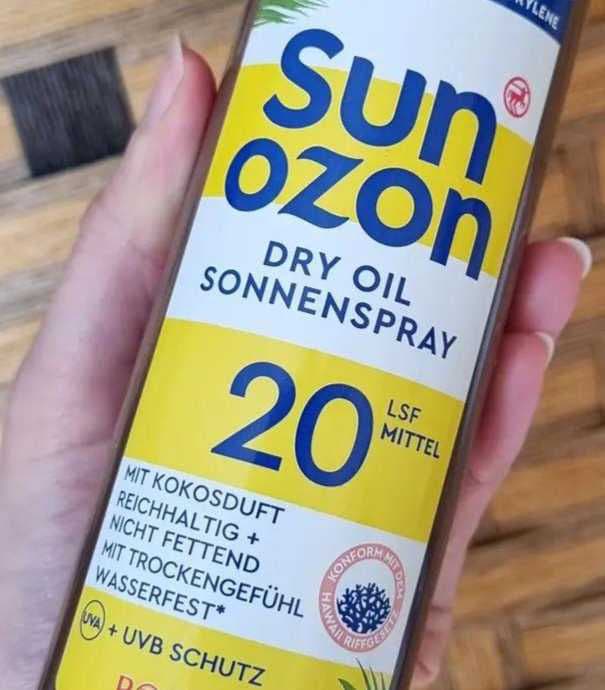 Sunozon Dry Oil Sonnenspray LSF 20 review photo by glowandsunshine