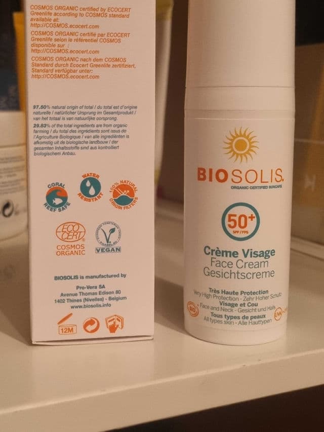 BioSolis Sunscreen Face SPF 50+ review photo by glowandsunshine