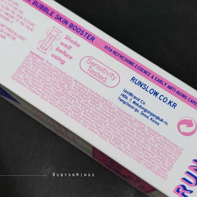 Runslow Vitamin 17 Pink Bubble Skin Booster review photo by RubyonWings