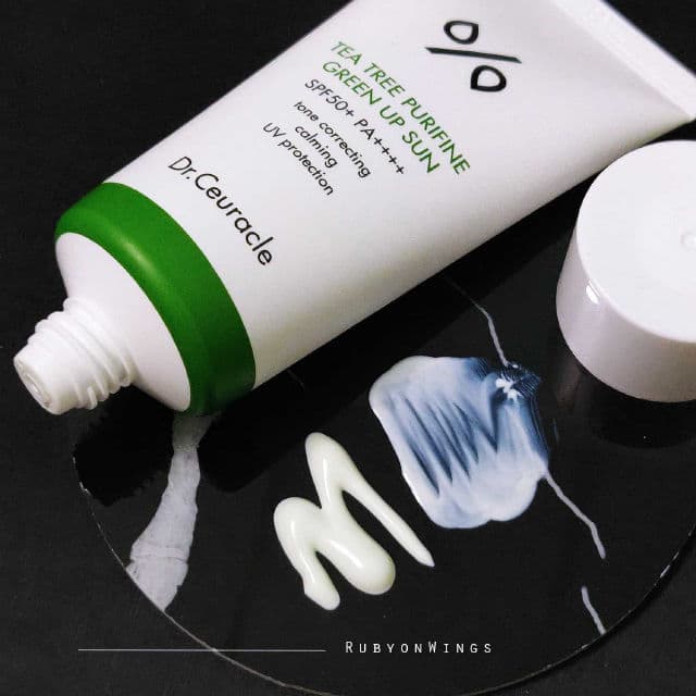 Dr. Ceuracle Tea Tree Purifine Green Up Sun SPF50+ PA++++ review photo by RubyonWings