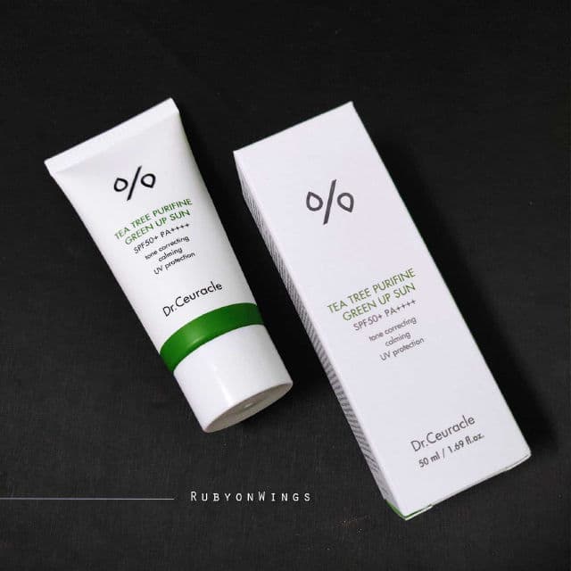 Dr. Ceuracle Tea Tree Purifine Green Up Sun SPF50+ PA++++ review photo by RubyonWings