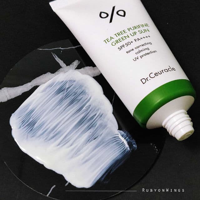 Dr. Ceuracle Tea Tree Purifine Green Up Sun SPF50+ PA++++ review photo by RubyonWings