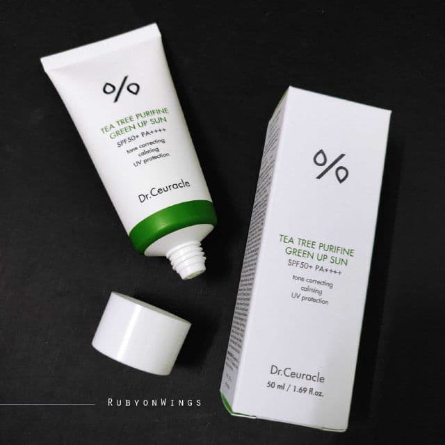 Dr. Ceuracle Tea Tree Purifine Green Up Sun SPF50+ PA++++ review photo by RubyonWings