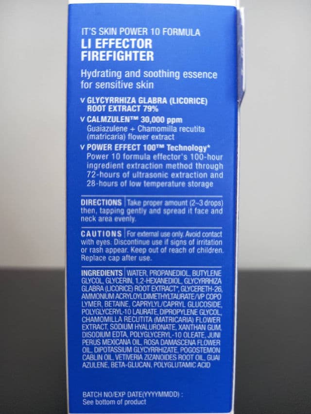IT'S SKIN Power 10 Formula LI Effector Firefighter review photo by Hinarushi