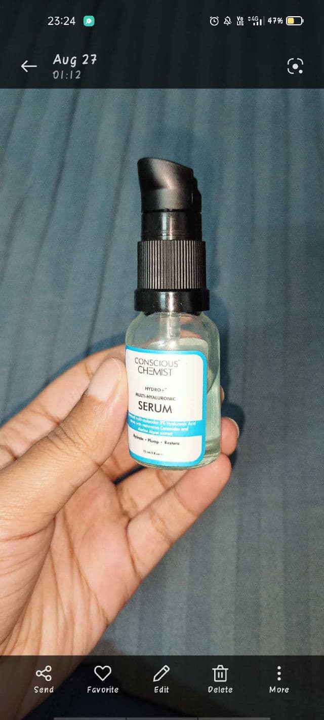 Conscious Chemist Hydrating & Plumping Serum - 3% Multi-Molecular Hyaluronic Acid Serum review photo by SkincareUnni82