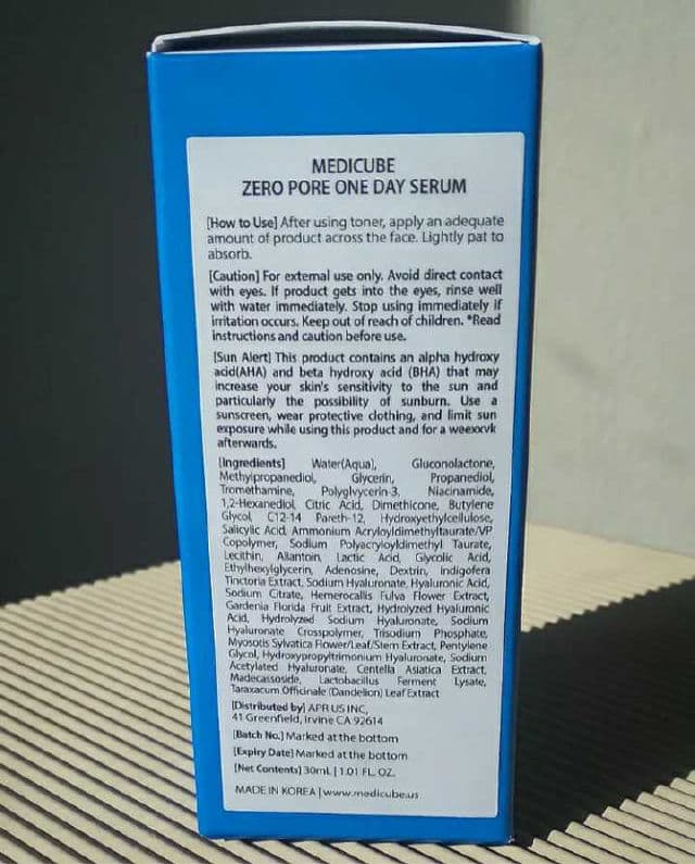 Medicube Zero Pore One-Day Serum review photo by Annafe600
