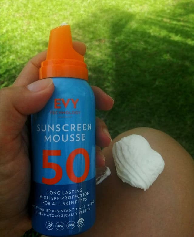 Evy Technology Sunscreen Mousse SPF 50 review photo by Ivyloveskincarestuff