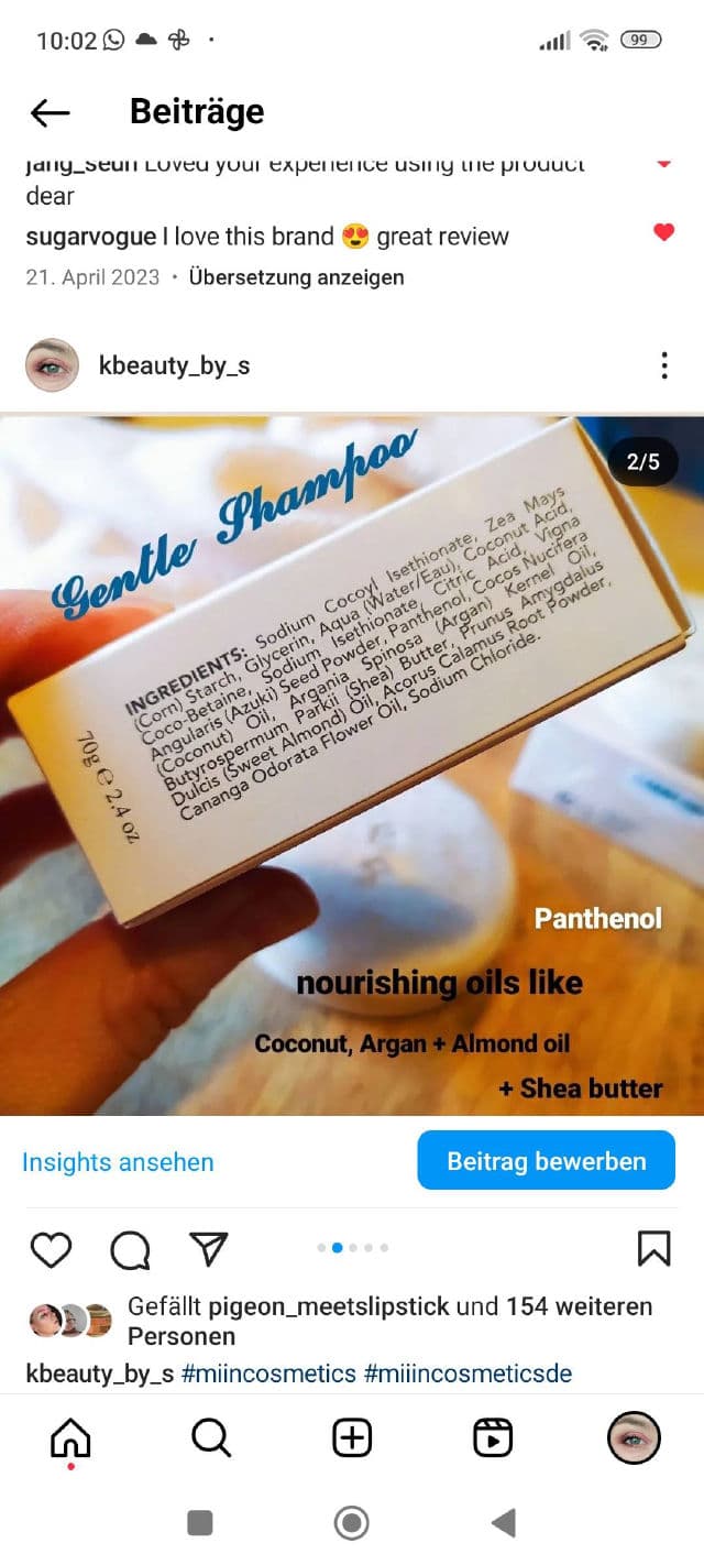 Ondo Beauty 36.5 Panthenol & Coconut Gentle Shampoo review photo by kbeautysandra