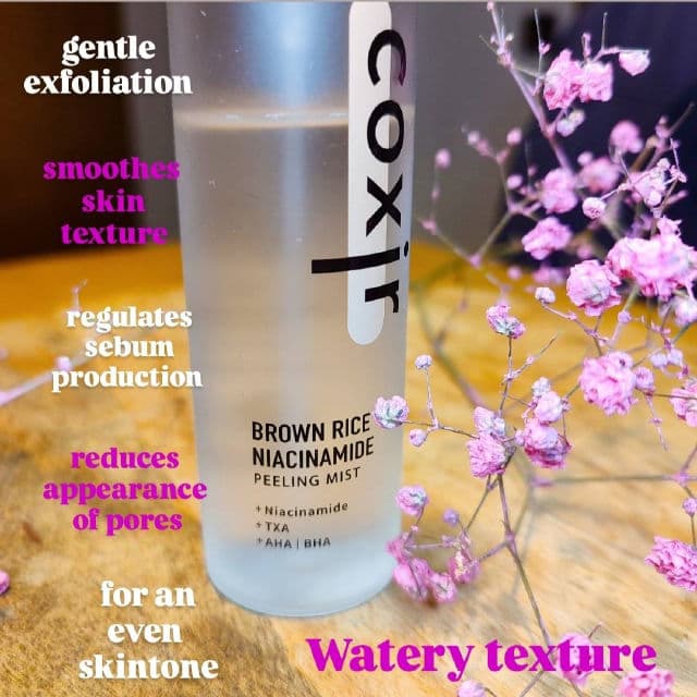 Coxir Brown Rice Niacinamide Peeling Mist review photo by kbeautysandra