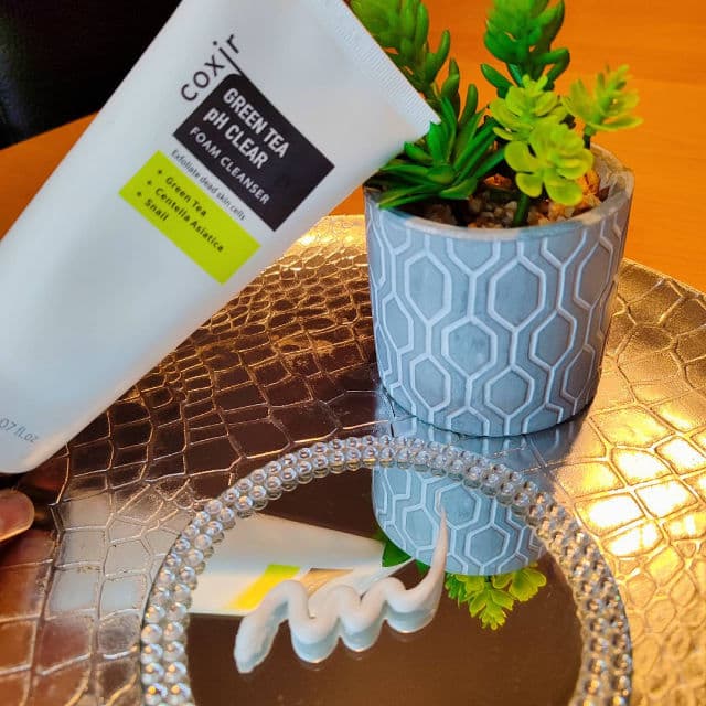 Coxir Green Tea PH Clear Foam Cleanser review photo by kbeautysandra