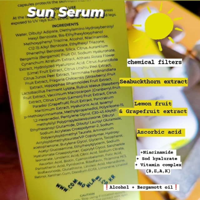 Vitamin C Brightening Sun Serum SPF50+ PA++++  product review
