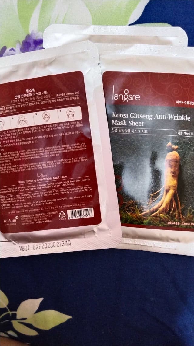 Langsre Korea Ginseng Anti-Wrinkle Mask Sheet review photo by Behindthedew