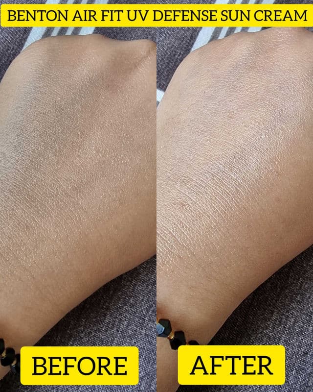 BENTON Air Fit UV Defense Sun Cream SPF 50+ PA++++ review photo by Prabh