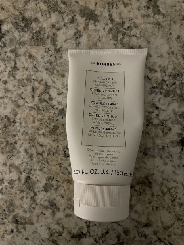 Korres Greek Yoghurt Foaming Cream Cleanser review photo by therealchelsea