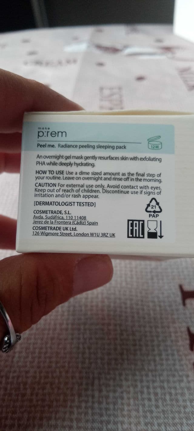 make p:rem Peel Me. Radiance Peeling Sleeping Mask review photo by kristyannd36