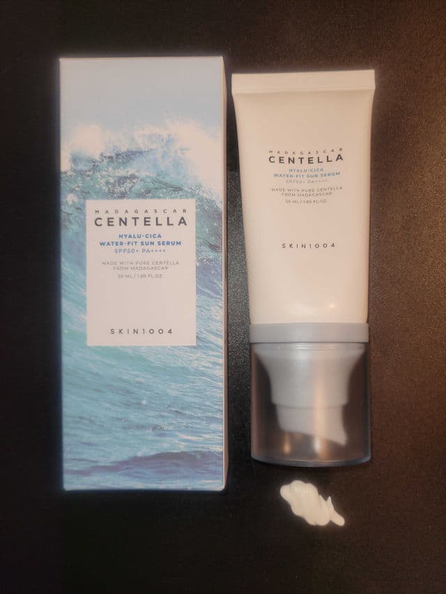 SKIN1004 Madagascar Centella Hyalu-Cica Water-Fit Sun Serum SPF50+ PA++++ review photo by kristyannd36