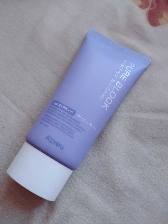 A'pieu Pure Block Natural Water-Proof Sun Cream SPF 50+ PA+++  review photo by ChloeSkinCare
