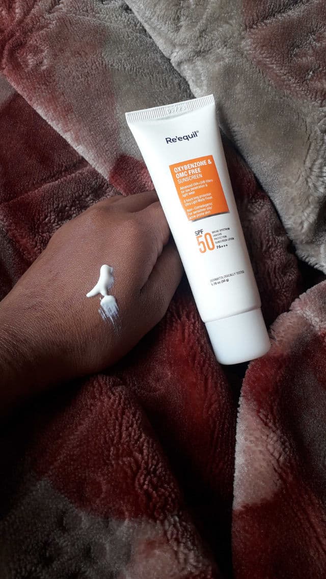 Re'equil Oxybenzone & OMC Free Sunscreen SPF 50 review photo by JanviV