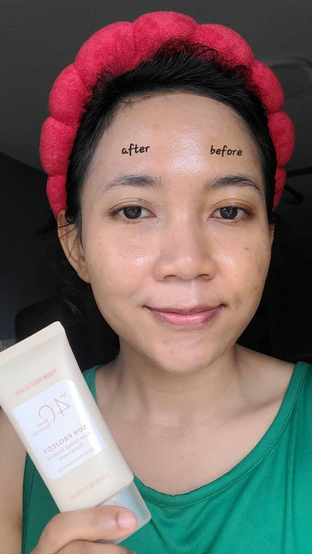 THANK YOU FARMER Sun Project Rice Tinted Mineral Sunscreen SPF40 review photo by tjguida