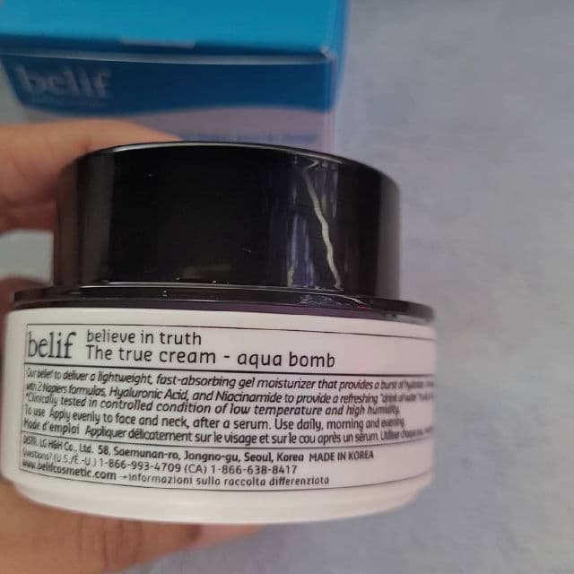 belif The True Cream Aqua Bomb review photo by tjguida