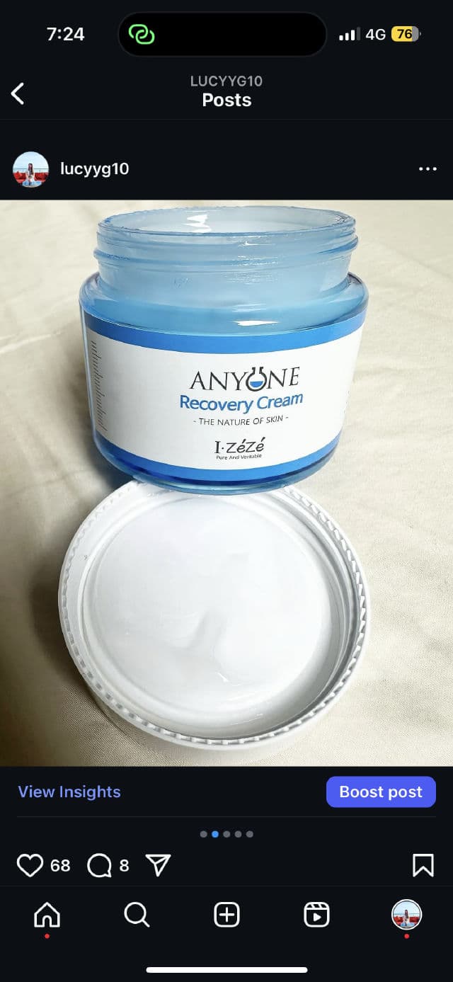 IZEZE Anyone Recovery Cream review photo by lucyyg10