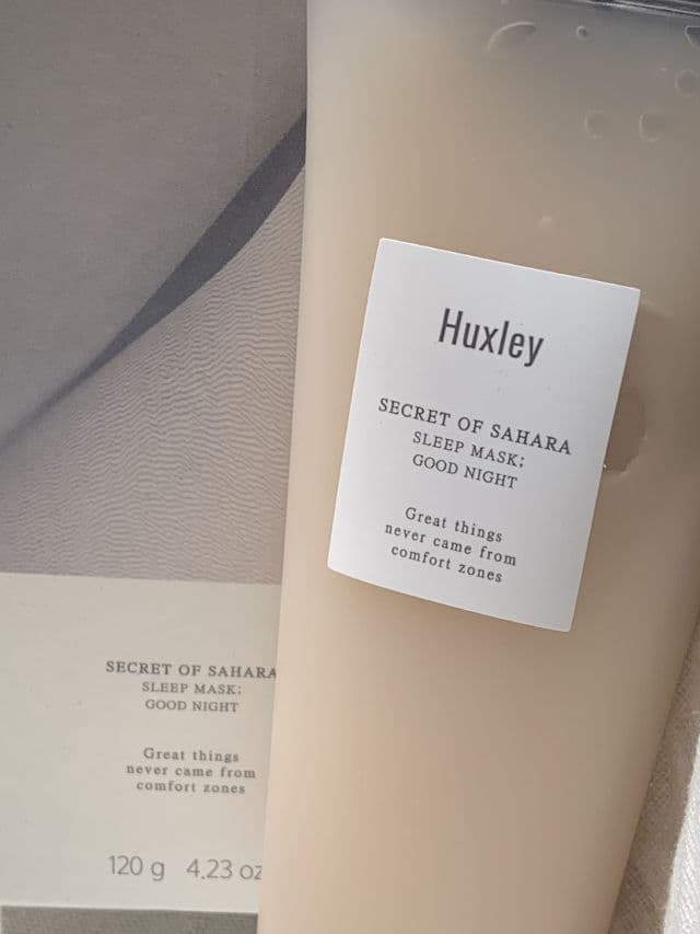 Huxley Secret of Sahara Sleep Mask Good Night review photo by BoxyLady