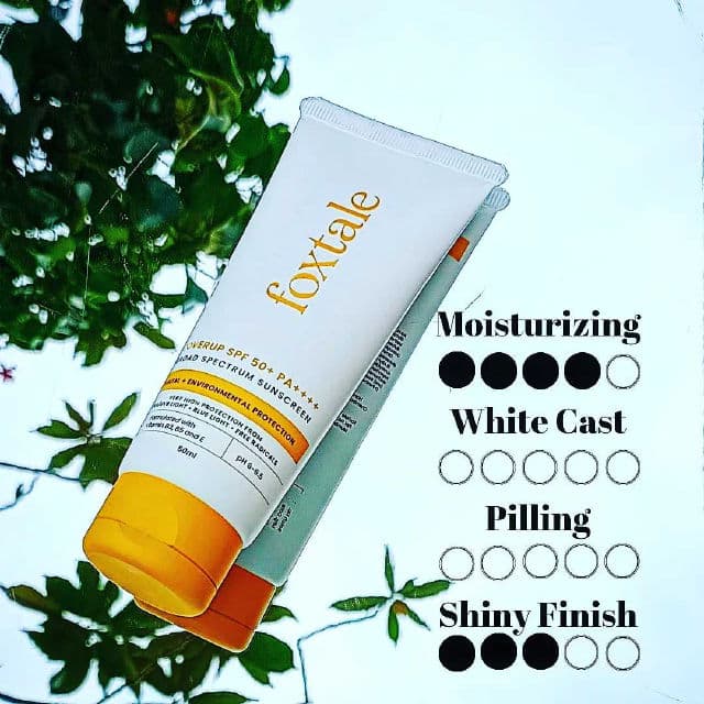 Foxtale CoverUp Sunscreen SPF 50+ PA++++ review photo by Justcrazzzy