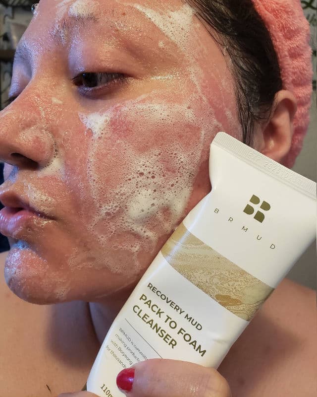 BRMUD Recovery Mud Pack to Foam Facial Cleanser review photo by AlottaxReviews