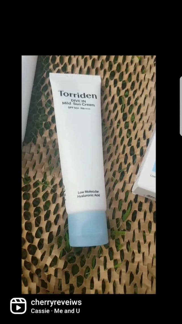 Torriden Dive-in Mild Sun Cream SPF 50+ PA++++ review photo by Cherryreveiws