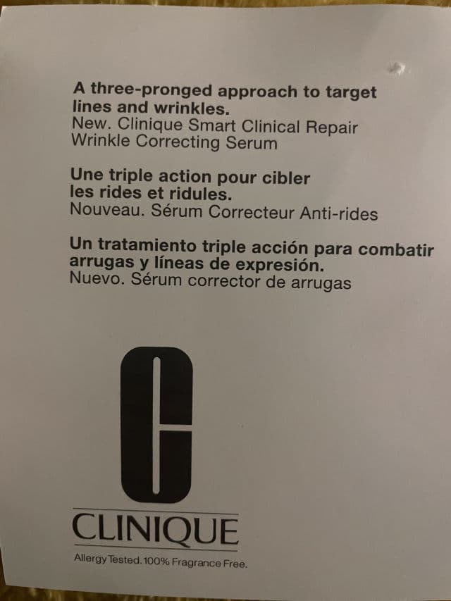 Clinique Smart Clinical Repair Wrinkle Correcting Serum review photo by Thursday