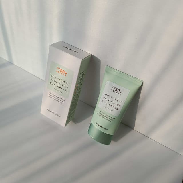 THANK YOU FARMER Sun Project Skin Relief Sun Cream SPF50+ PA++++ review photo by Syifaadzul
