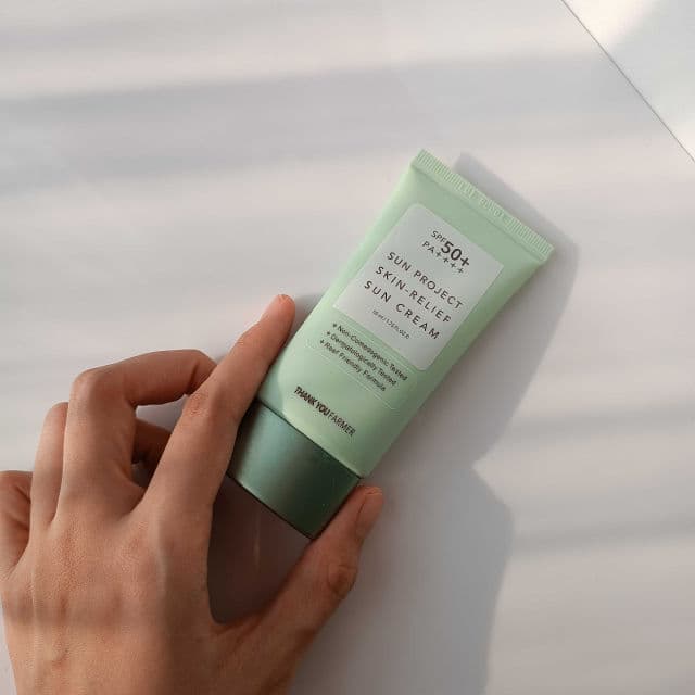 THANK YOU FARMER Sun Project Skin Relief Sun Cream SPF50+ PA++++ review photo by Syifaadzul