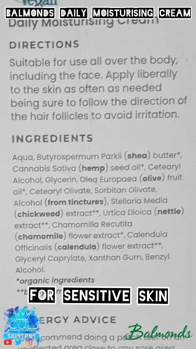 Balmonds Daily Moisturising Cream review photo by CHASEJLONDON