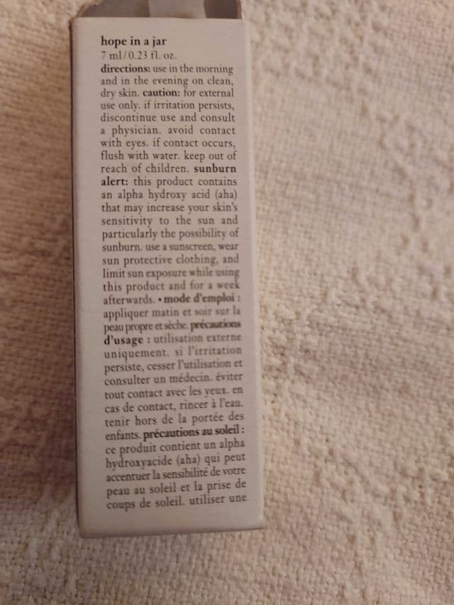 philosophy Hope in a Jar Smooth-Glow Multi-Tasking Moisturizer review photo by jellybean1982