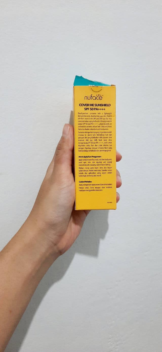 Nuface Cover Me Sun Shield SPF 50 PA++ review photo by alvianita
