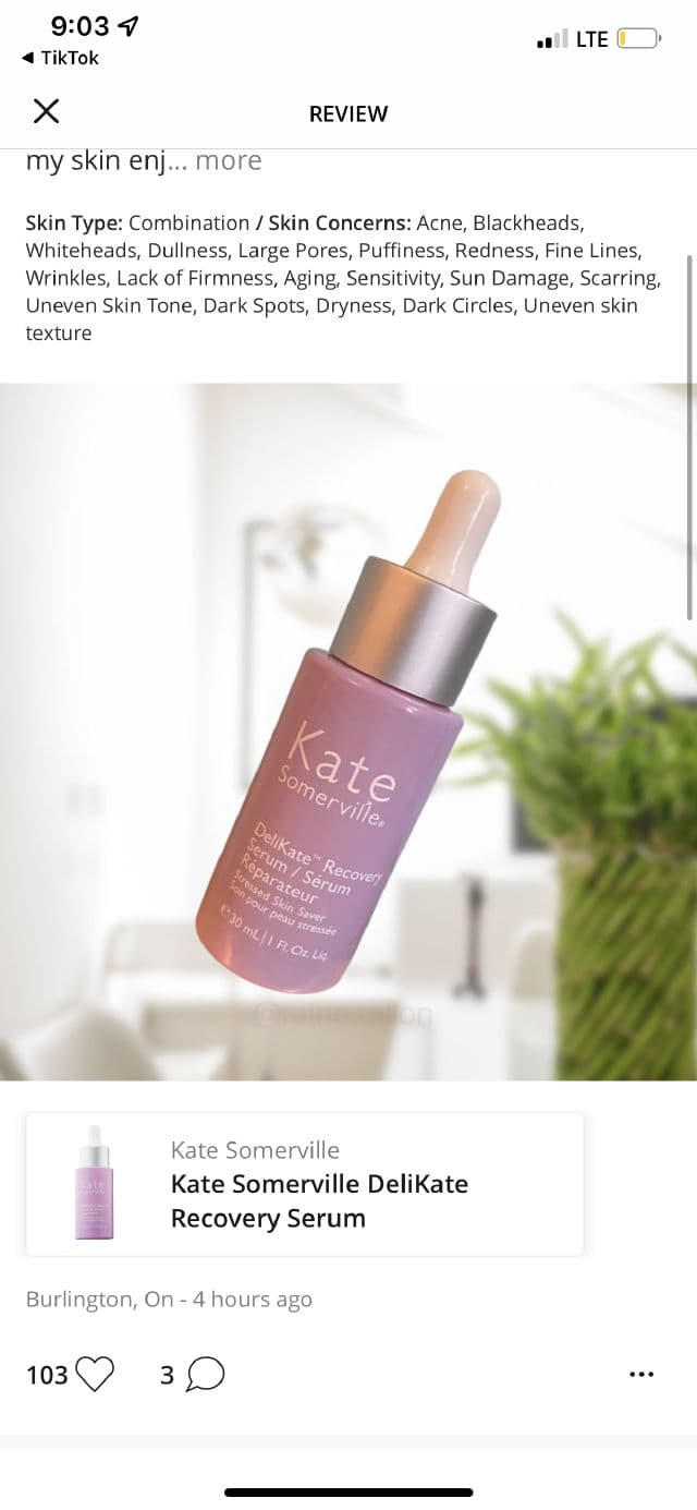 Kate Somerville DeliKate Recovery Serum review photo by rainerallon