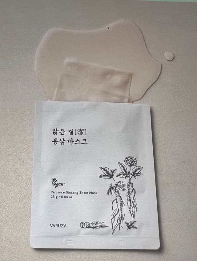 Varuza Radiance Ginseng Sheet Mask review photo by Spicesofbeauty