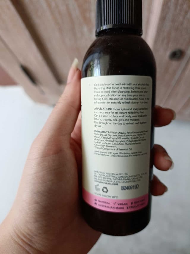 Sukin Rose Hydrating Mist Toner  review photo by xunnie