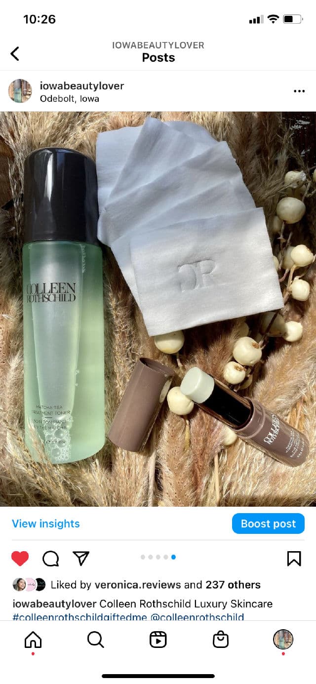 Colleen Rothschild Matcha Tea Treatment Toner review photo by IowaBeautyLover