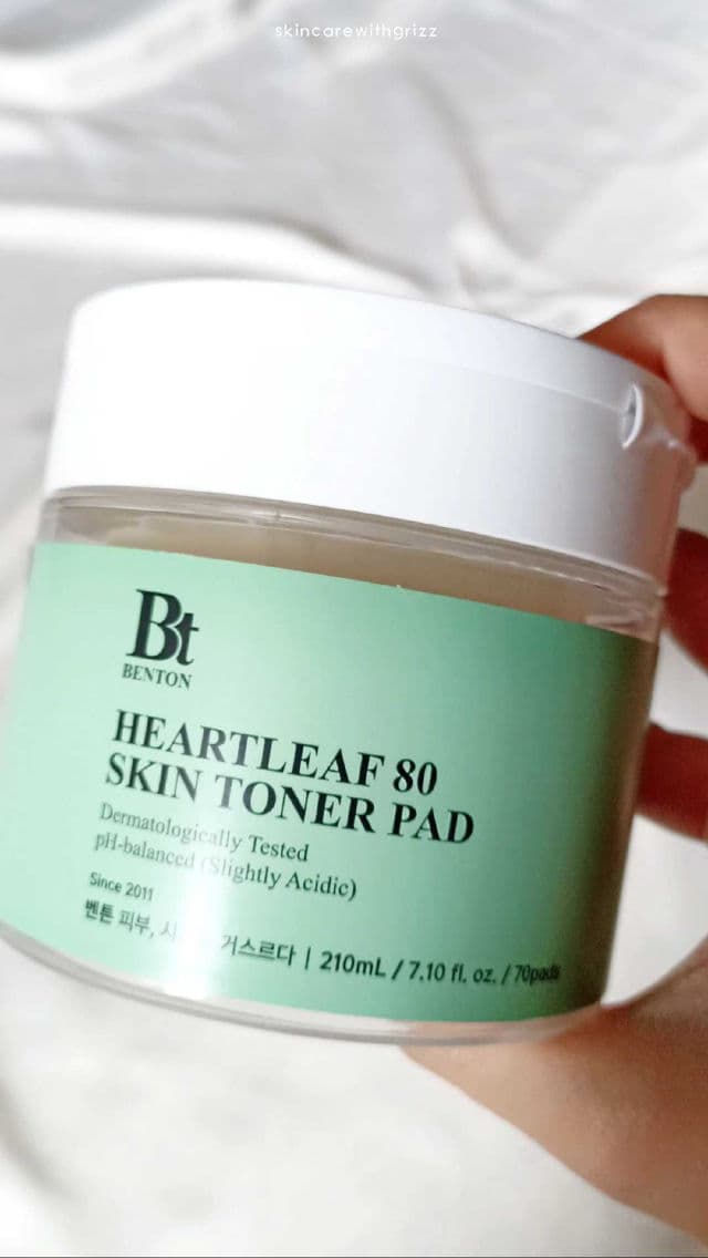 BENTON Heartleaf 80 Skin Toner Pad review photo by skincarewithgrizz