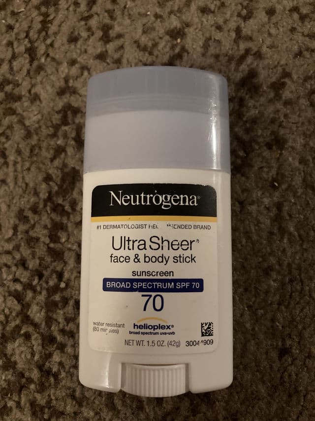 Neutrogena Ultra Sheer Face + Body Stick Sunscreen Broad Spectrum SPF 70 review photo by rissamatis